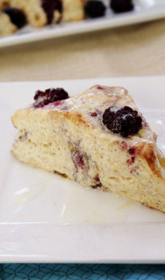 Food: Creamed Blackberry Ginger Lemon Scones.