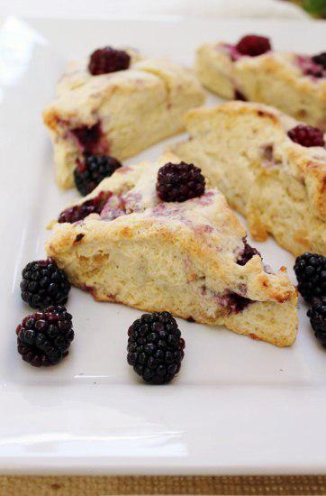 Food: Creamed Blackberry Ginger Lemon Scones.