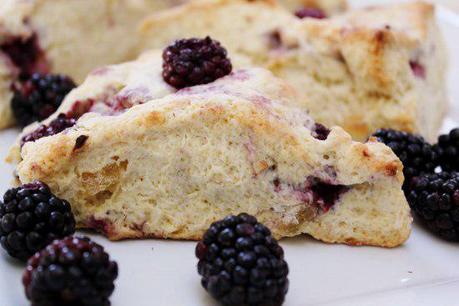 Food: Creamed Blackberry Ginger Lemon Scones.