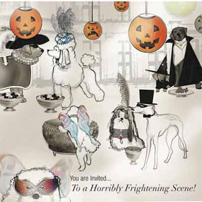 The Pet Set Halloween party invitation (card cover): © The Pet Set