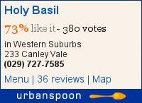 Holy Basil on Urbanspoon