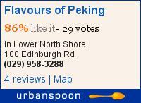 Flavours of Peking on Urbanspoon