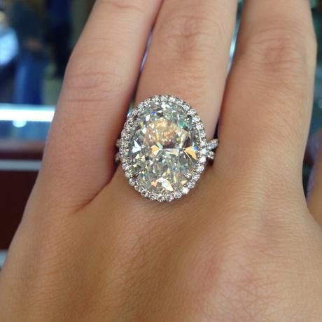 Uneek Platinum 7.25ct Oval EGL Certified Diamond Engagement Ring