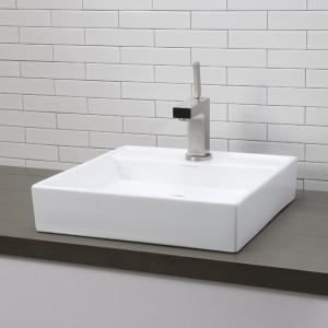 Contemporary Square White Porcelain Sink