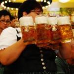 Beers, beers, beers - at the Oktoberfest in Munich