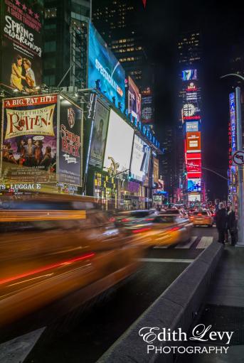 New York City, Manhattan, Broadway, Times Square, long exposure, night photography, city lights