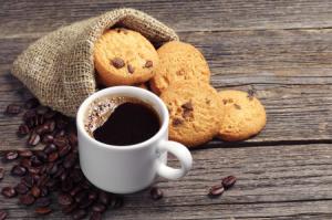 chocolate chips and coffee