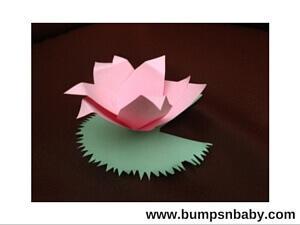 Paper Lotus Flower DIY for Kids – Republic Day Special