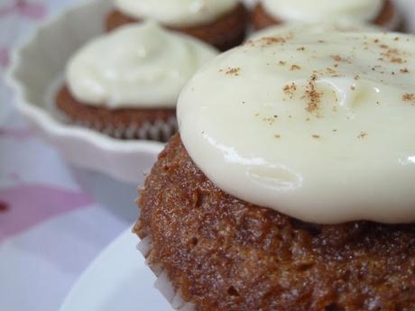 Carrot Cup Cakes with Cream Cheese Frosting