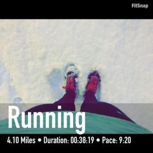 monday run in snow