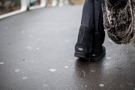 CASUALLY COLD IN FAUX FUR & UGGS