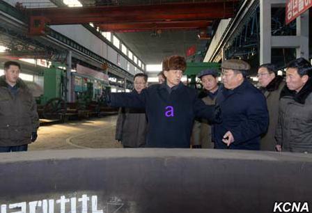 DPRK Premier Pak Pong Ju tours the Taean Heavy Machine Complex in Namp'o, South P'yo'ngan Province (Photo: KCNA).