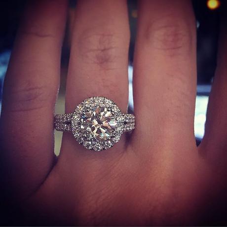 Perfect halo engagement ring