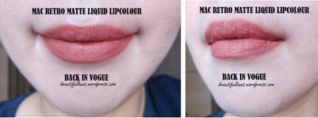 MAC Retro Matte Liquid Lipcolour Back in Vogue