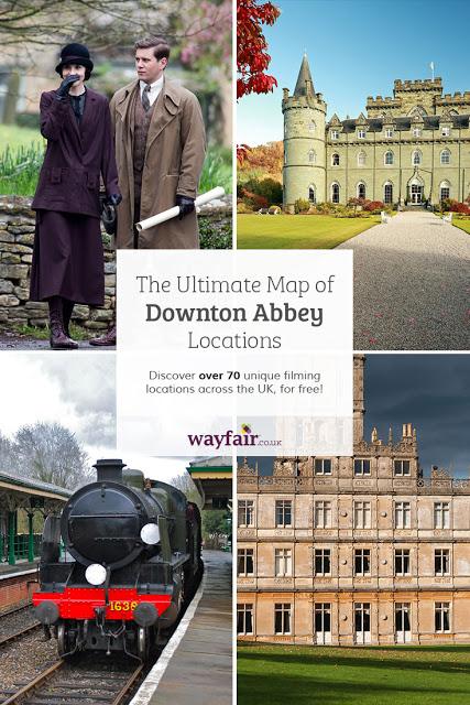 Downton Abbey Map of UK Filming Locations