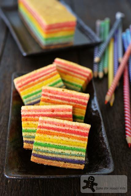 rainbow kek lapis legit spekkoek Indonesian layer cake rainbow kek lapis legit spekkoek Indonesian layer cake