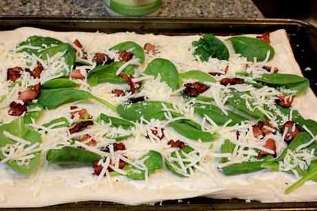 Spinach Bacon Ranch Pizza