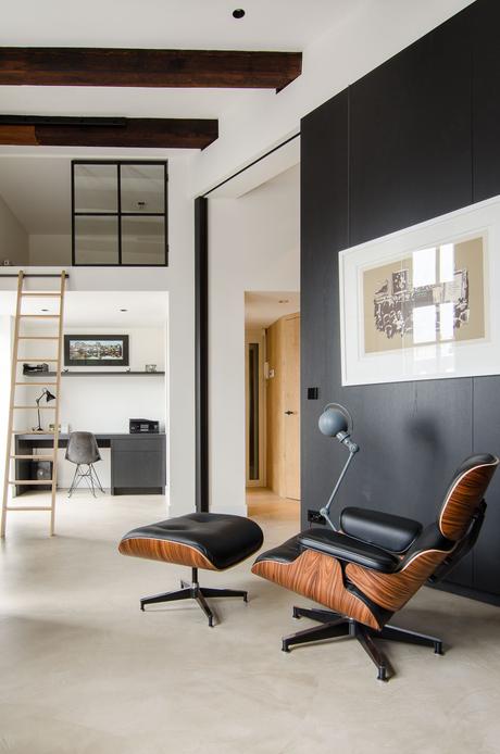 Amsterdam loft with Eames lounge chair