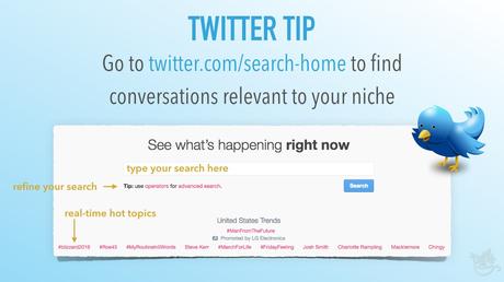 Daily Twitter Routine: find Twitter searches relevant to your niche