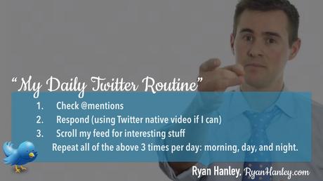 Twitter daily management routine Ryan Hanley