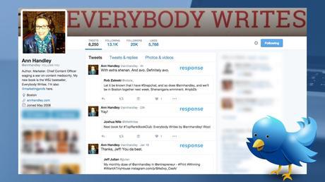 How to manage Twitter by responding to comments like Ann Handley does