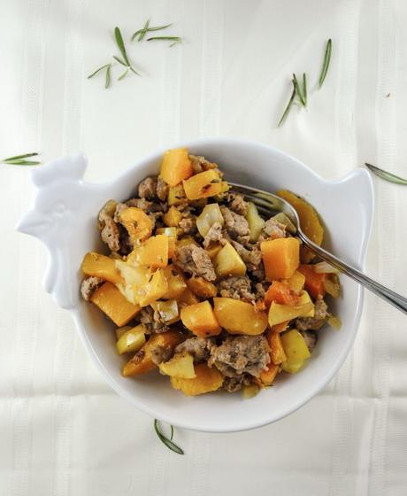 Italian Ground Turkey, Butternut Squash and Apple Hash