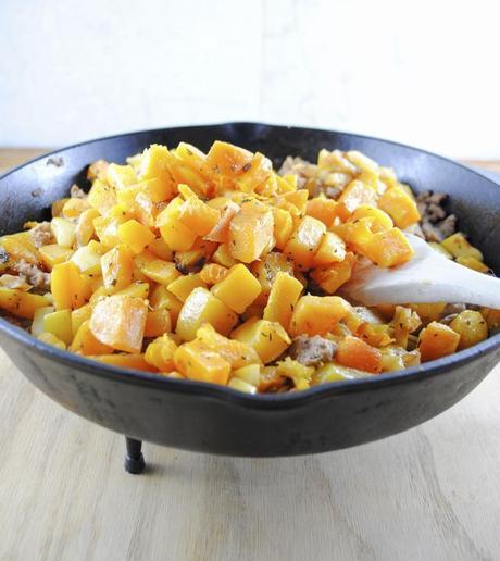 Italian Ground Turkey, Butternut Squash and Apple Hash