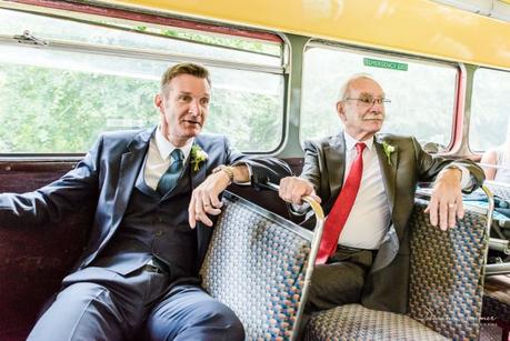 Groom and father on the bus