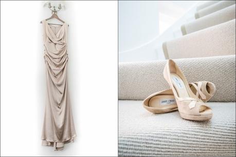 Wedding dress and Jimmy Choos