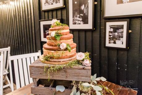 Wedding cake displayed