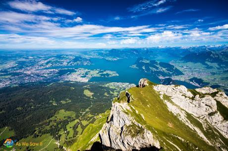 View of Lake Lucerne from Mount Pilatus.