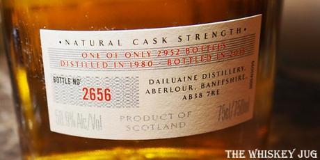 Dailuaine 34 Years Label