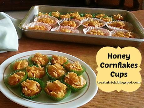 Honey Cornflakes Cups Recipe @ treatntrick.blogspot.com