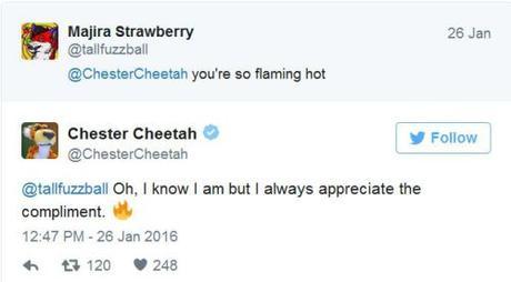 Chester Cheetah tweets
