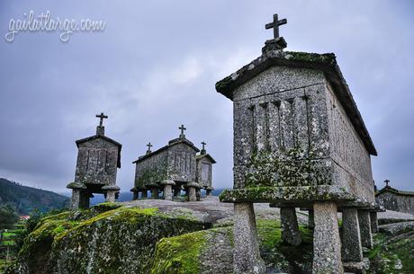 espigueiros (traditional granaries) in Vila do Soajo, Portugal