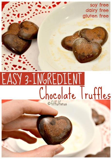 Easy 3-Ingredient Chocolate Truffles {dairy free, gluten free, vegan/paleo option}