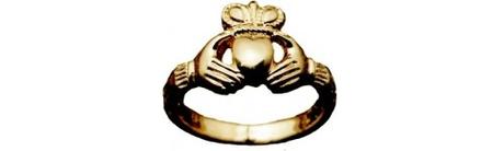 Ladies' claddagh ring, heart, hands and crown