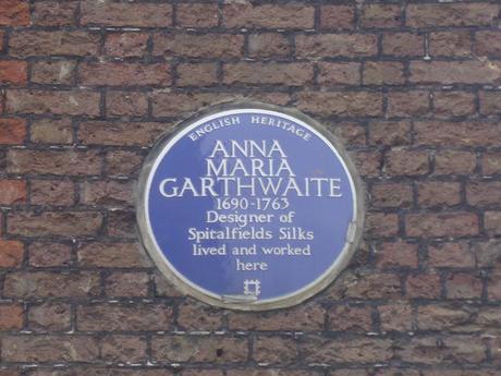 #plaque366 Ann Maria Garthwaite #Spitalfields