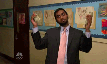 money aziz ansari cash rich tom haverford