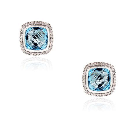 David Yurman blue topaz Albion earrings