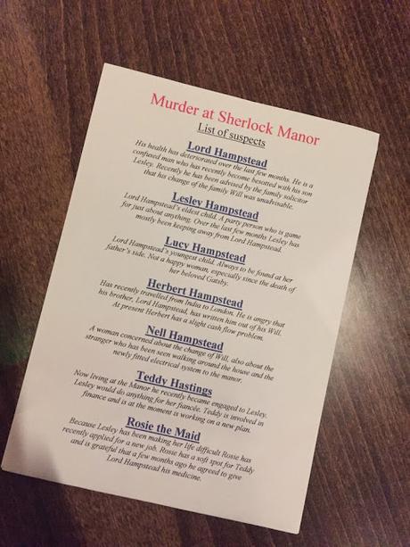 Murder At the Sherlock Holmes @TheSherlockPub