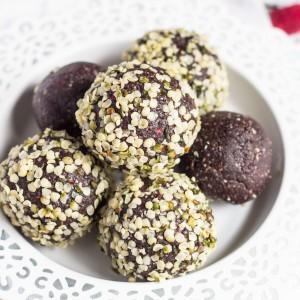 Nut Free Chocolate Raspberry Bliss Balls