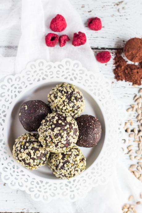 Nut Free Chocolate Raspberry Bliss Balls