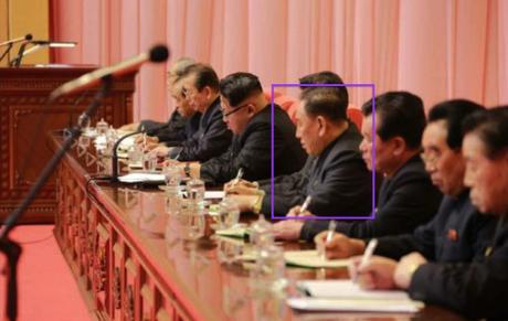 A man resembling Kim Yong Chol makes notes during a joint meeting of the WPK Central Committee and KPA WPK Committee in Pyongyang, held on February 2 and February 3, 2016 (Photo: Rodong Sinmun).