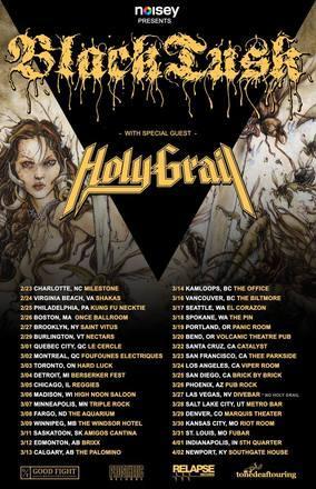 HOLY GRAIL CONFIRMS TOUR WITH BLACK TUSK; NEW SONG TO PREMIERE FRIDAY