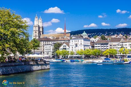Zurich as seen from a bridge