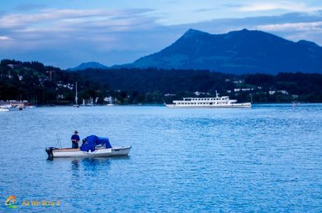 Fisherman on Lake Lucerne
