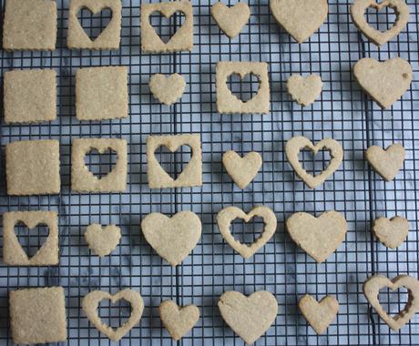 Peanut + Cherry Linzer Cookies