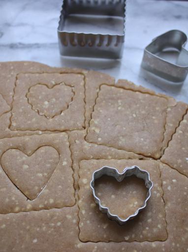 Peanut + Cherry Linzer Valentine Cookies