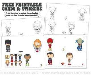 Image: Free Justice League Printables from Mariahdemarco.com